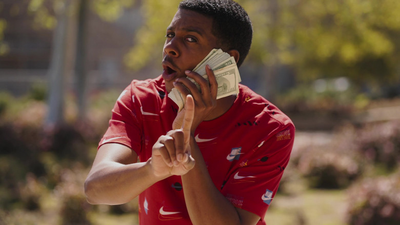 Nike Men's T-Shirt Worn by Brett Gray as Jamal Turner in On My Block S04E01 Chapter Twenty-Nine (1)