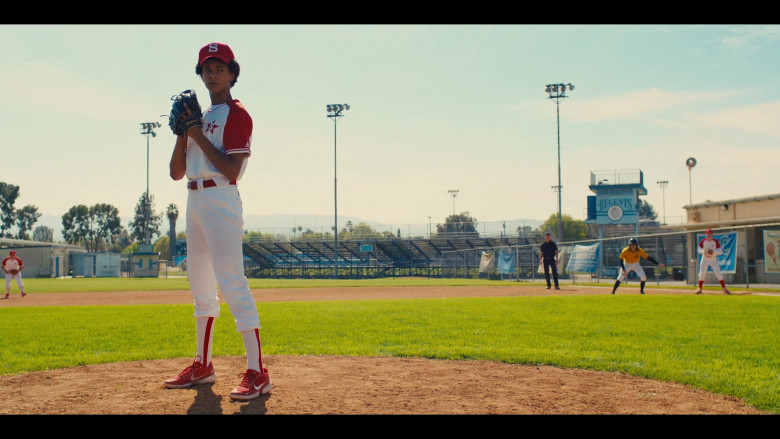 Nike Red Sneakers of Jaden Michael as Young Colin Kaepernick in Colin in Black & White S01E03 Road Trip (2021)