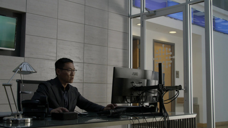 Polycom Phone and AOC Monitors in The Blacklist S09E02 The Skinner, Conclusion (2021)
