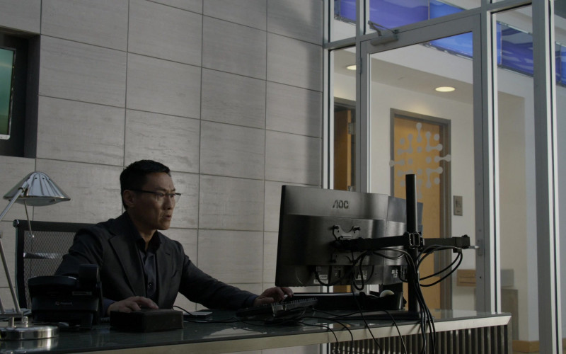 Polycom Phone and AOC Monitors in The Blacklist S09E02 The Skinner, Conclusion (2021)