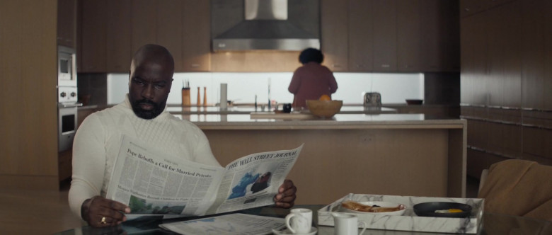 The Wall Street Journal Newspaper Held by Mike Colter as Whit Price in South of Heaven (2021)