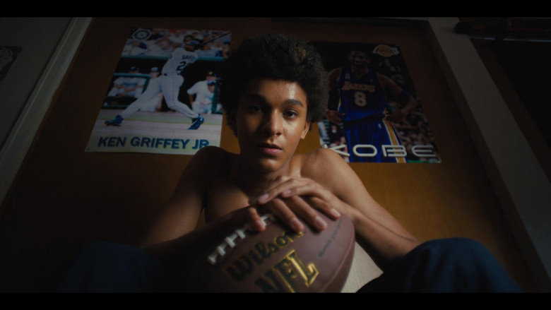 Wilson NFL Football Held by Jaden Michael as Young Colin Kaepernick in Colin in Black & White S01E06 Dear Colin (2021)