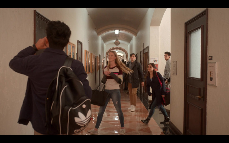 Adidas Black Backpack in The Sex Lives of College Girls S01E01 Welcome to Essex (2021)