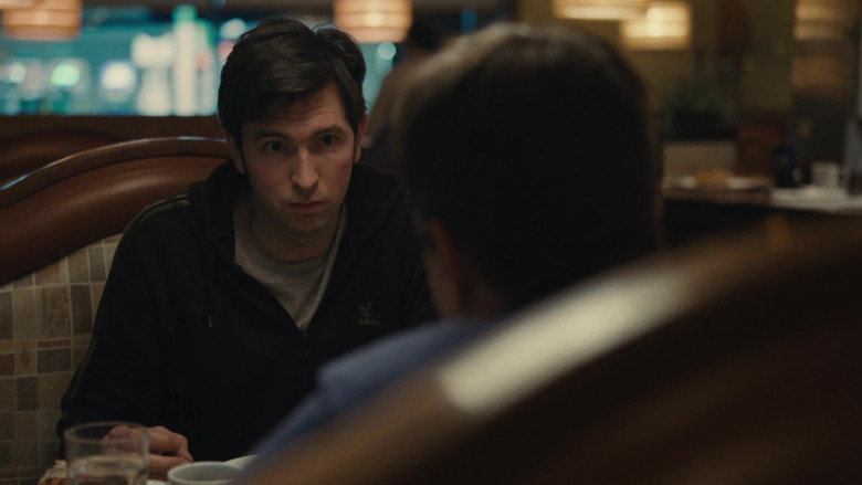 Adidas Hoodie of Nicholas Braun as Greg Hirsch in Succession S03E06 What It Takes (2021)