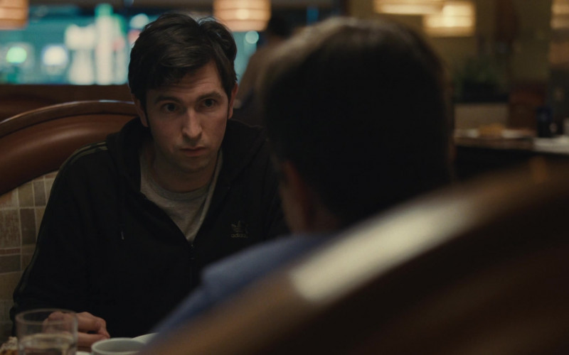 Adidas Hoodie of Nicholas Braun as Greg Hirsch in Succession S03E06 What It Takes (2021)