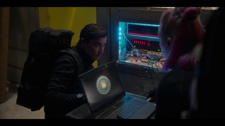 Alienware Laptop Computer Used by Florence Hall as Mindy in The Princess Switch 3 Romancing the Star (2021)