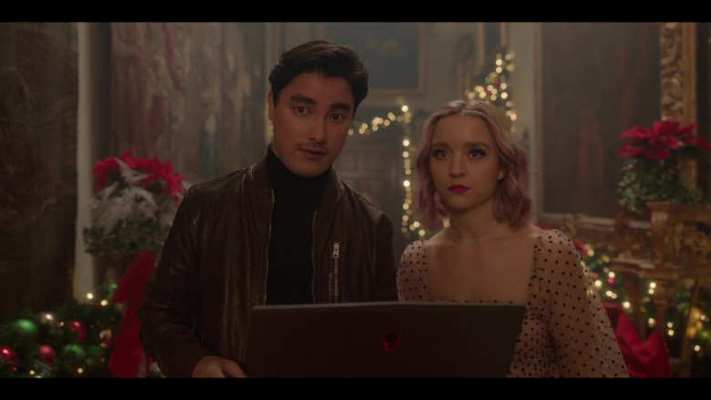 Alienware Laptop of Remy Hii as Peter Maxwell in The Princess Switch 3 Romancing the Star (2)