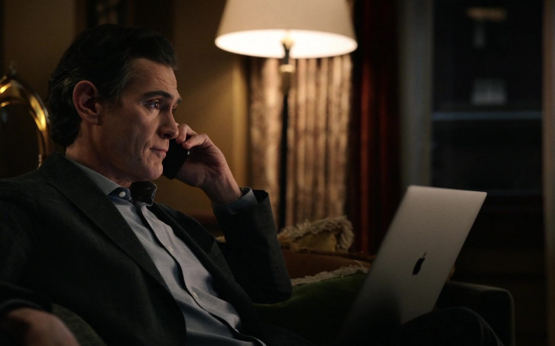 Apple MacBook Laptop Computer of Billy Crudup as Cory Ellison in The Morning Show S02E09 Testimony (2021)