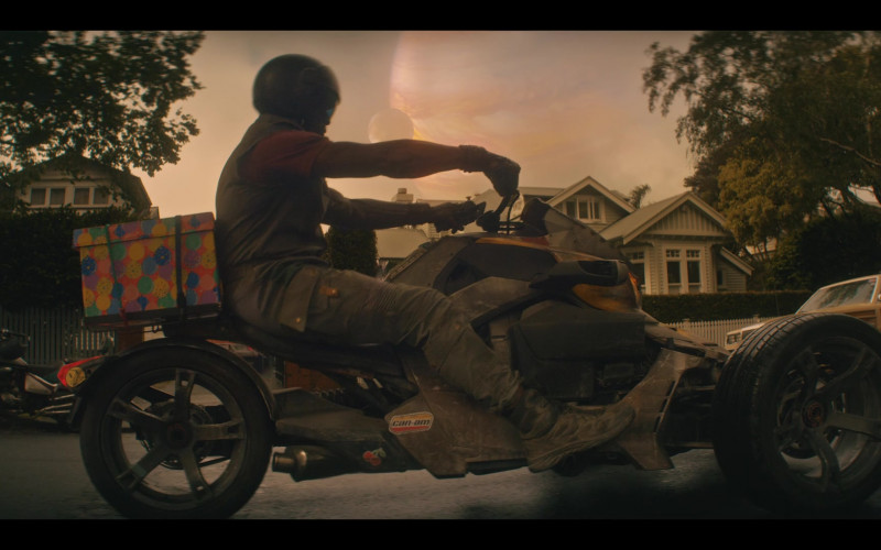 Can-Am Motorcycle of Mustafa Shakir as Jet Black in Cowboy Bebop S01E03 "Dog Star Swing" (2021)