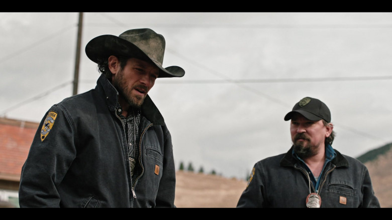 Carhartt Black Denim Jackets For Men in Yellowstone S04E05 Under a Blanket of Red (2021)