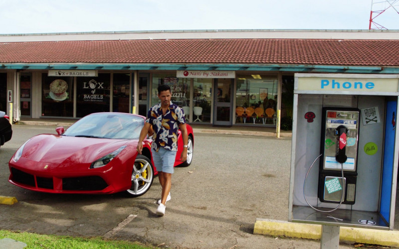 Ferrari 488 Spider Red Sports Car of Jay Hernandez as Thomas Magnum in Magnum P.I. S04E06 Devil on the Doorstep (2021)