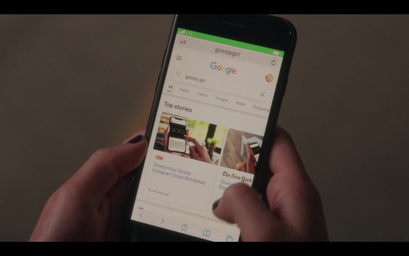 Google Website in Gossip Girl S01E08 Posts on a Scandal (2021)