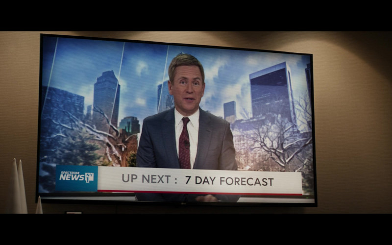 LG TV and Spectrum News NY1 Television Channel in Hawkeye S01E01 Never Meet Your Heroes (2021)