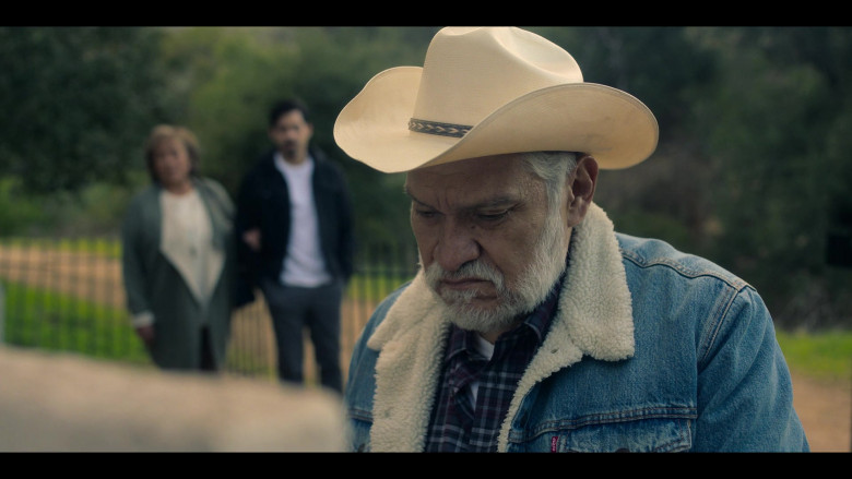 Levi’s Denim Jacket of Joaquín Cosio as Casimiro ‘Pop’ Morales in Gentefied S02E08 No Human Is Illegal (2021)
