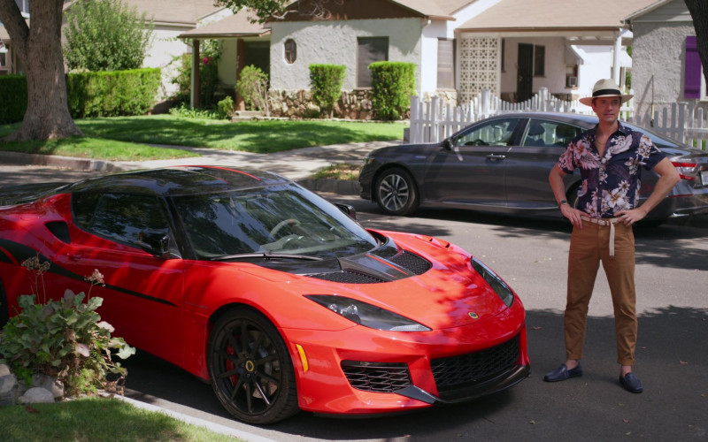 Lotus Evora GT Red Sports Car of Topher Grace as Tom in Home Economics S02E07 TV Show (1)