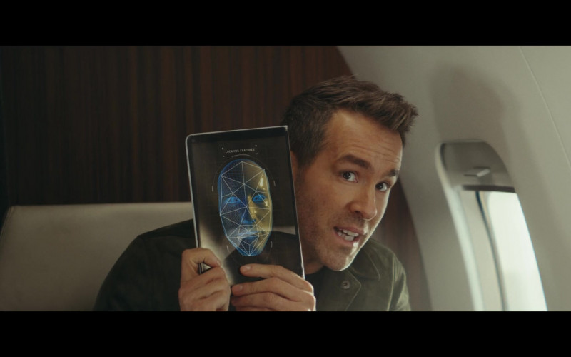Microsoft Surface Neo Dual-Screen Tablet Device Used by Ryan Reynolds as Nolan Booth in Red Notice (2021)