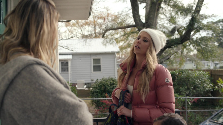 Moncler Pink Jacket of Riley Voelkel as Renee Segna in Hightown S02E04 Daddy Issues (2021)