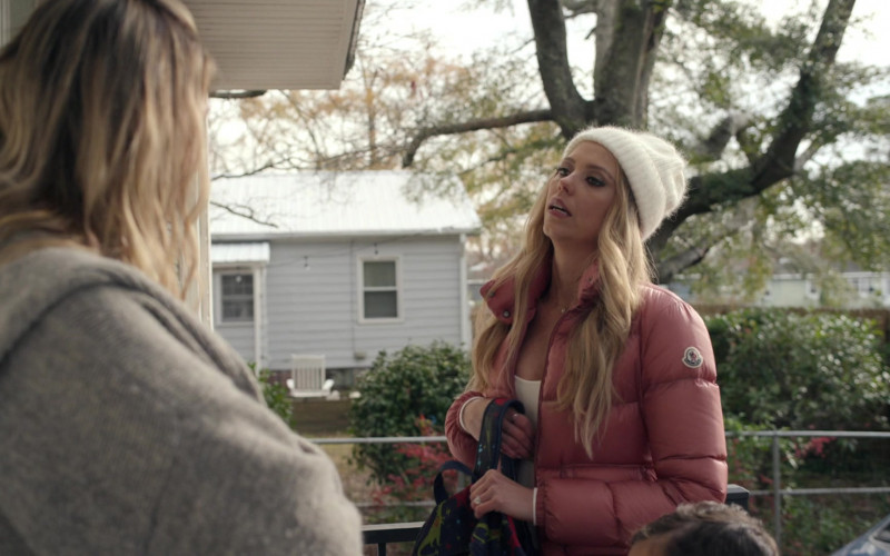Moncler Pink Jacket of Riley Voelkel as Renee Segna in Hightown S02E04 Daddy Issues (2021)