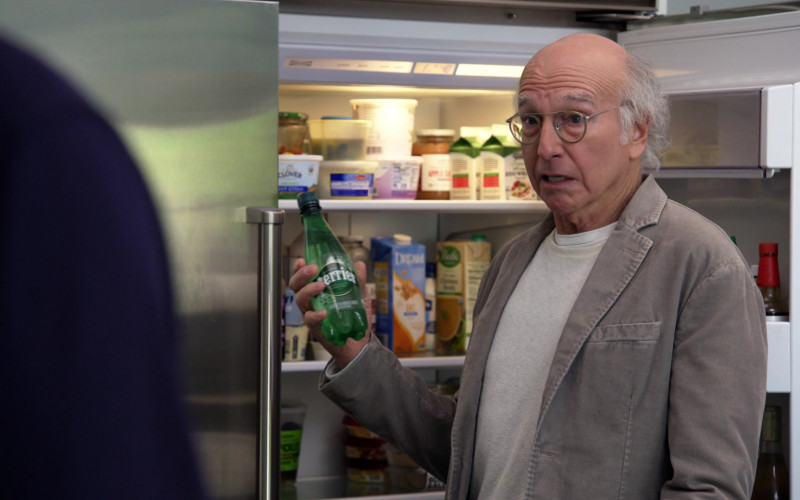 Perrier Water Bottle Held by Larry David in Curb Your Enthusiasm S11E06 Man Fights Tiny Woman (2021)