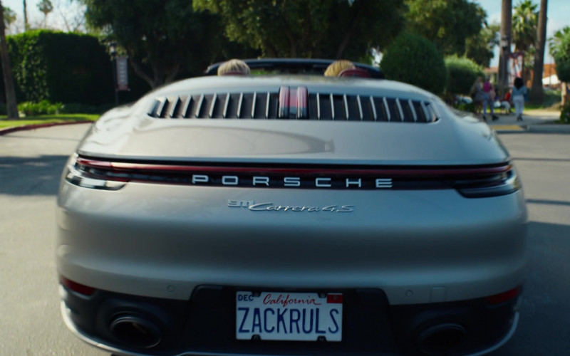 Porsche 911 Carrera 4S Convertible Sports Car in Saved by the Bell S02E04 "The Substitute" (2021)