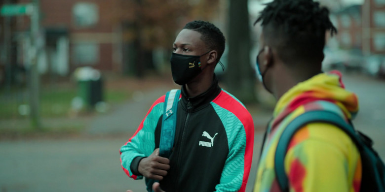 Puma Track Jacket, Face Mask and Under Armour Backpack in Swagger S01E07 #Radicals (2021)