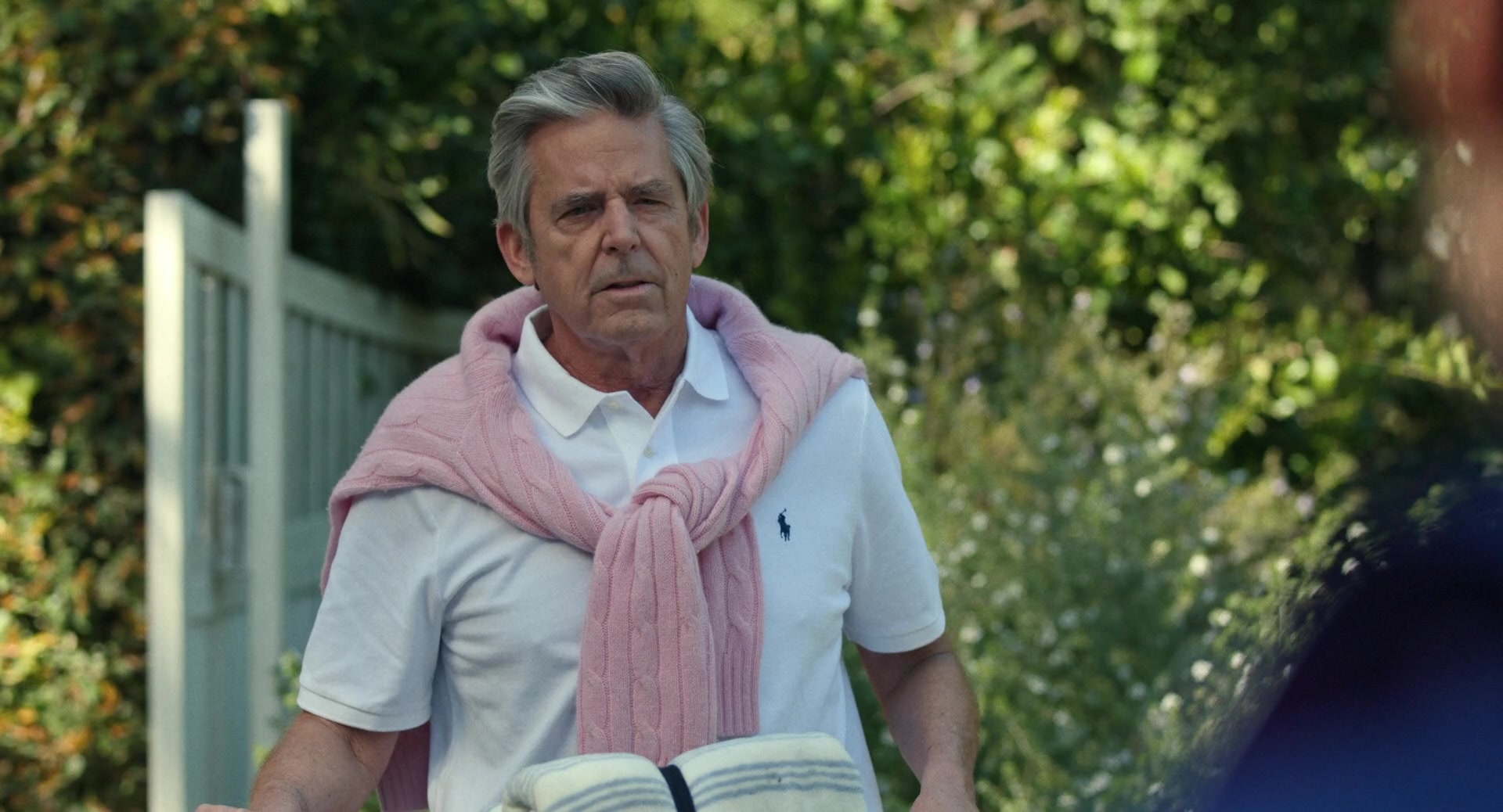 Ralph Lauren White Polo Shirt Worn By Actor In The Shrink Next Door S01E05  