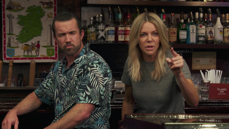 Absolut Vodka, Deep Eddy, Tito's Handmade Vodka, Tanqueray Gin, Bombay Sapphire, Bacardi, Captain Morgan Rum, Malibu and Tullamore Dew Whiskey Bar Caddy in It's Always Sunny in Philadelphia S15E08 The Gang Carries a Corpse Up a Mountain (2021)