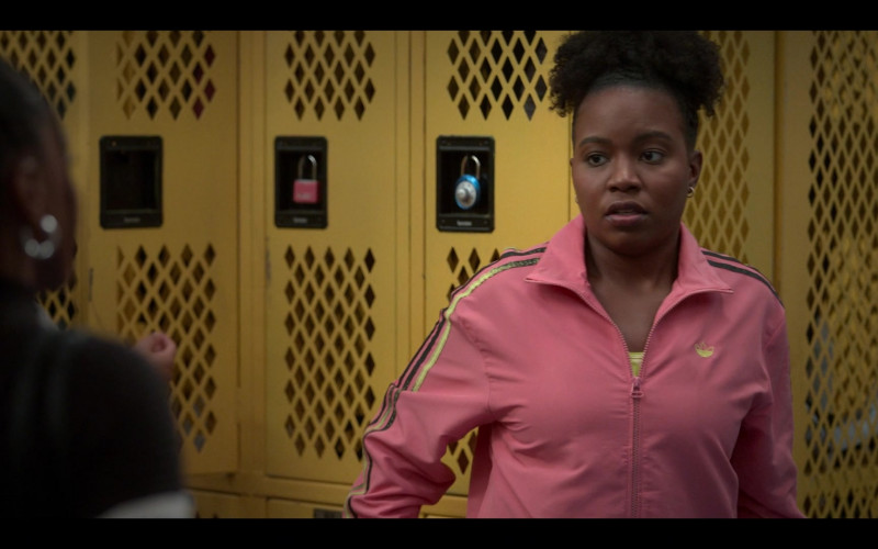 Adidas Pink Jacket in The Sex Lives of College Girls S01E09 Cheating (2021)