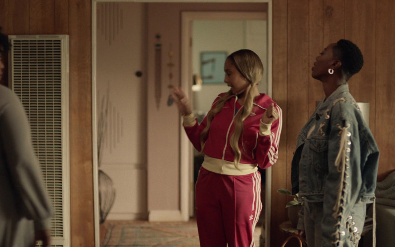 Adidas Women's Tracksuit (Pink) in Insecure S05E07 Chillin', Okay! (2021)