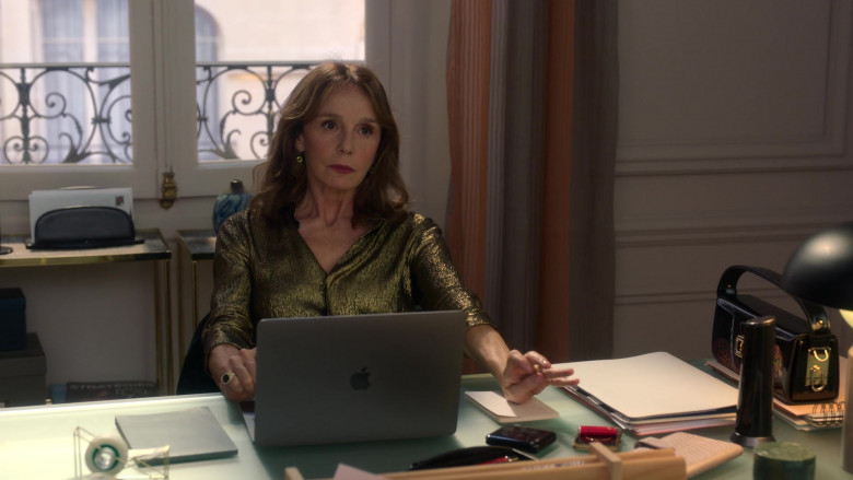 Apple MacBook Laptop Computer Used by Philippine Leroy-Beaulieu as Sylvie Grateau in Emily in Paris S02E06 Boiling Point (3)