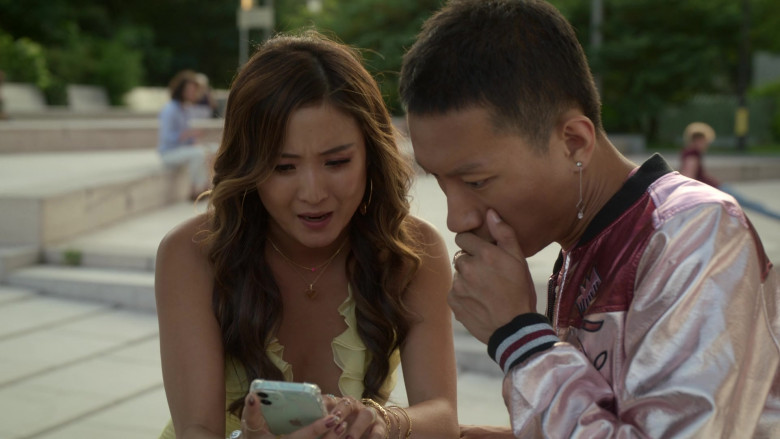 Apple iPhone Smartphone Used by Ashley Park as Mindy Chen in Emily in Paris S02E09 Scents & Sensibility (1)