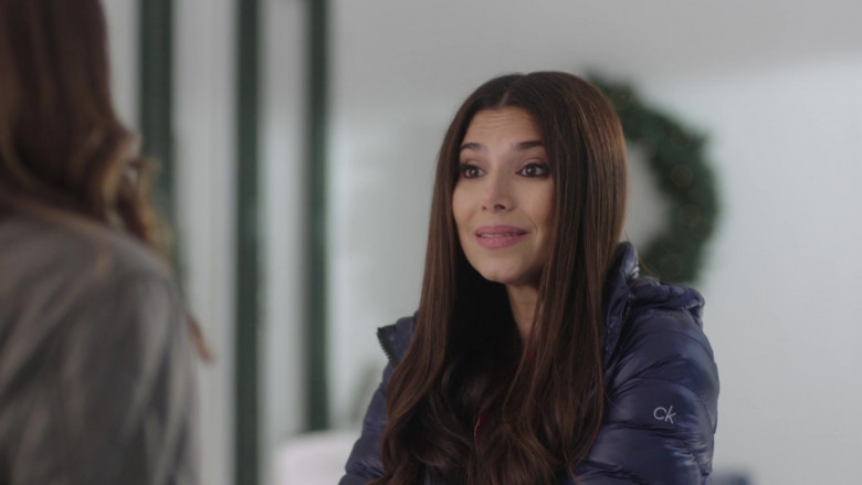 Calvin Klein Down Coat of Roselyn Sanchez as Camila in An Ice Wine Christmas (2)