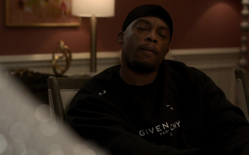 Givenchy Black Sweatshirt Worn by Woody McClain as Cane Tejada in Power Book II Ghost S02E03 The Greater Good (2021)