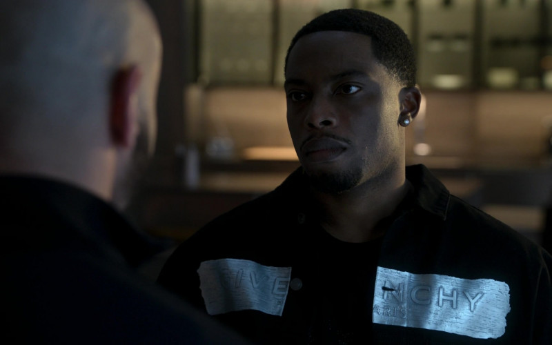 Givenchy Denim Black Jacket of Woody McClain as Cane Tejada in Power Book II: Ghost S02E04 "Gettin' These Ends" (2021)