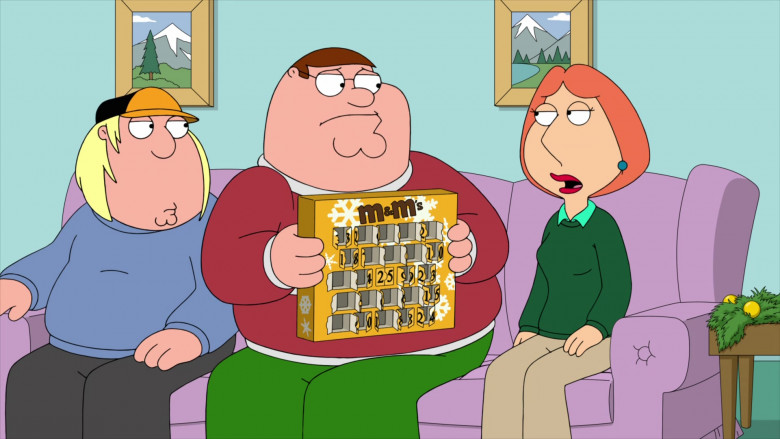 M&M’S Candy in Family Guy S20E10 Christmas Crime (1)
