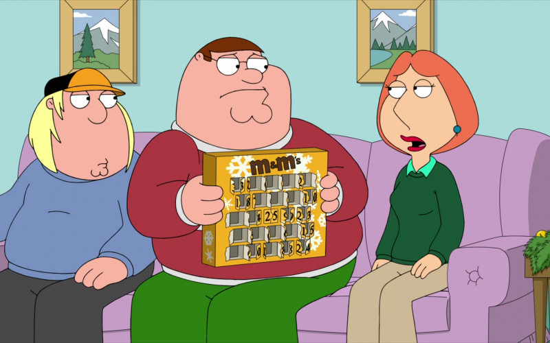 M&M’S Candy in Family Guy S20E10 Christmas Crime (1)