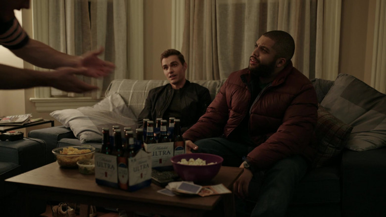 Michelob Beer Packs of Dave Franco as Ed Poole, O'Shea Jackson Jr. as Coop and Jimmy Tatro as Hal in The Now Season 1 Episode 10 (2)