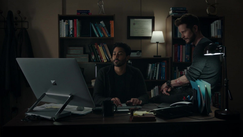 Microsoft Surface Studio All-In-One Desktop Computer Used by Manish Dayal as Devon Pravesh and Matt Czuchry as Conrad Hawkins in The Resident S05E10 Unknown Origin (2021)