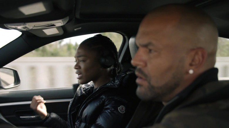 Moncler Women's Jacket and Beats Headphones in Hightown S02E08 Houston, We Have a Problem (2021)