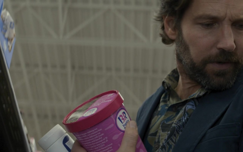Baskin-Robbins Ice Cream Held by Paul Rudd as Grooberson in Ghostbusters Afterlife (2021)