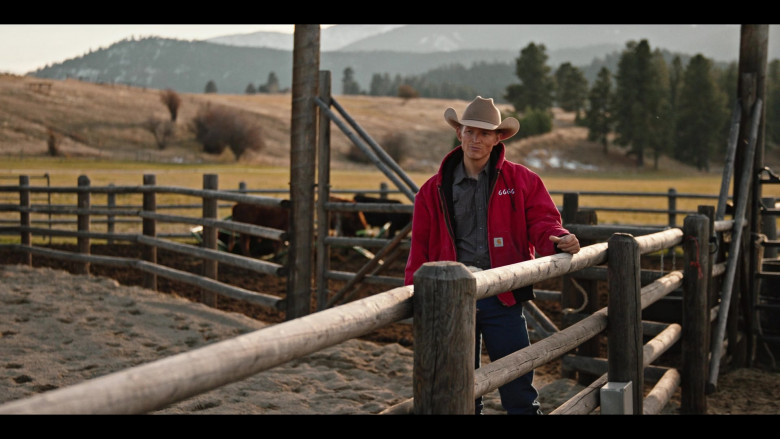 Carhartt Red Hooded Jacket Worn by Jefferson White as Jimmy Hurdstrom in Yellowstone S04E10 Grass on the Streets and Weeds on the Rooftops (5)