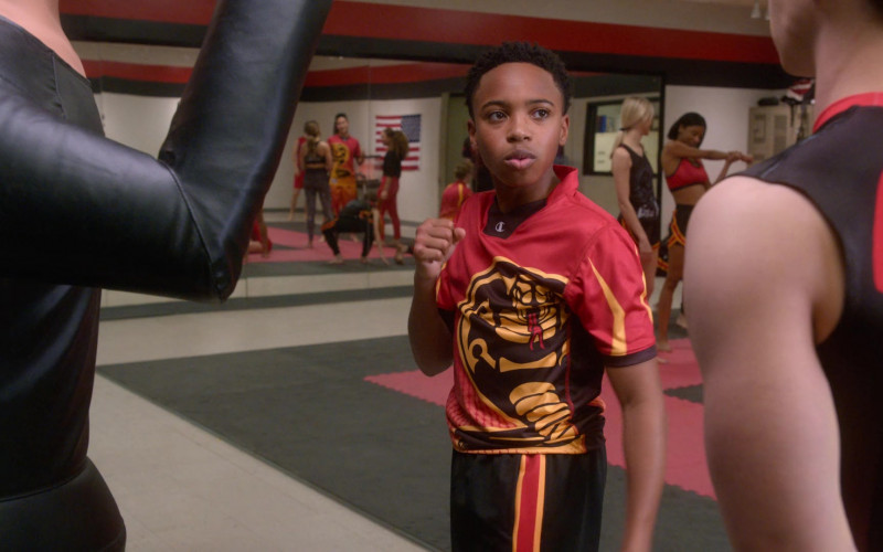 Champion T-Shirt of Dallas Young as Kenny in Cobra Kai S04E07 Minefields (1)