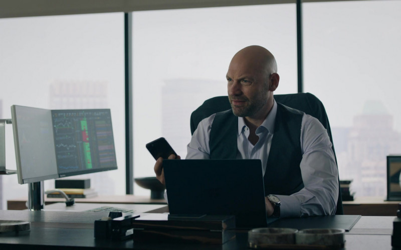 Microsoft Surface Laptop of Corey Stoll as Michael Thomas Aquinius Prince in Billions S06E01 Cannonade (2022)