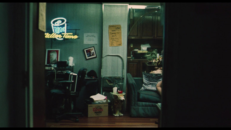 Miller Lite ‘Miller Time’ Neon Sign and Coors Beer Box in Euphoria S02E01 Trying to Get to Heaven Before They Close the Door (2022)