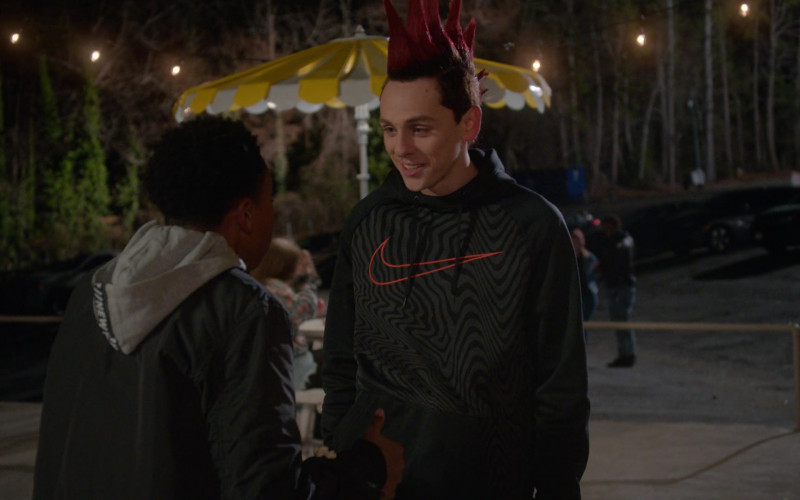Nike Men's Hoodie of Jacob Bertrand as Eli ‘Hawk' Moskowitz in Cobra Kai S04E04 Bicephaly (1)