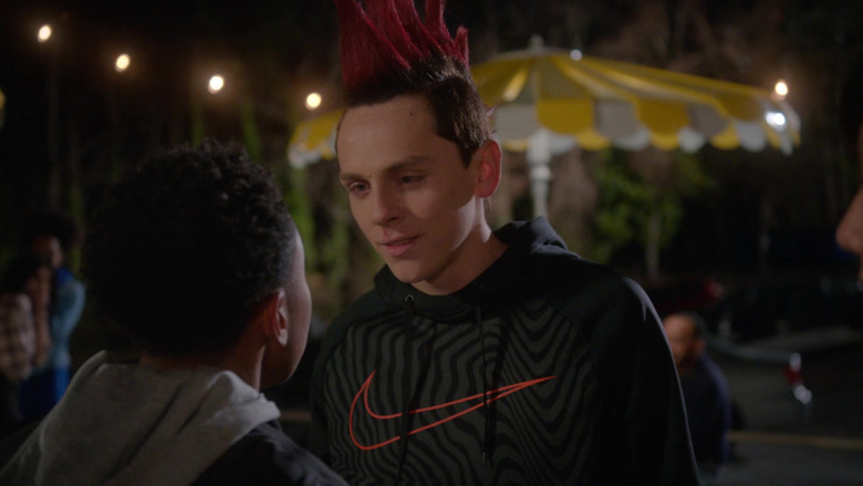 Nike Men’s Hoodie of Jacob Bertrand as Eli ‘Hawk’ Moskowitz in Cobra Kai S04E04 Bicephaly (2)