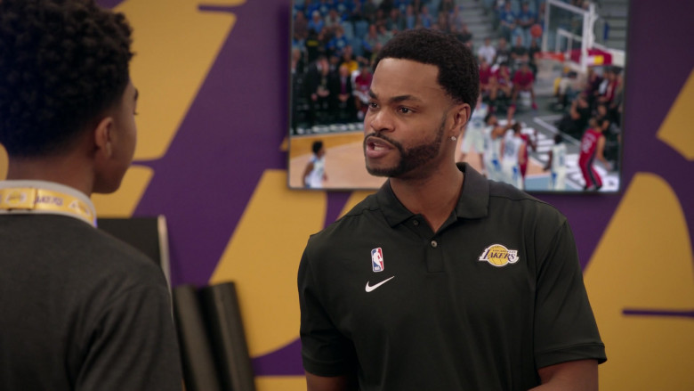 Nike NBA Los Angeles Lakers Black Shirt in Black-ish S08E04 Hoop Dreams (2022)