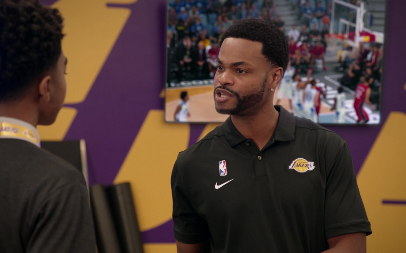 Nike NBA Los Angeles Lakers Black Shirt in Black-ish S08E04 Hoop Dreams (2022)