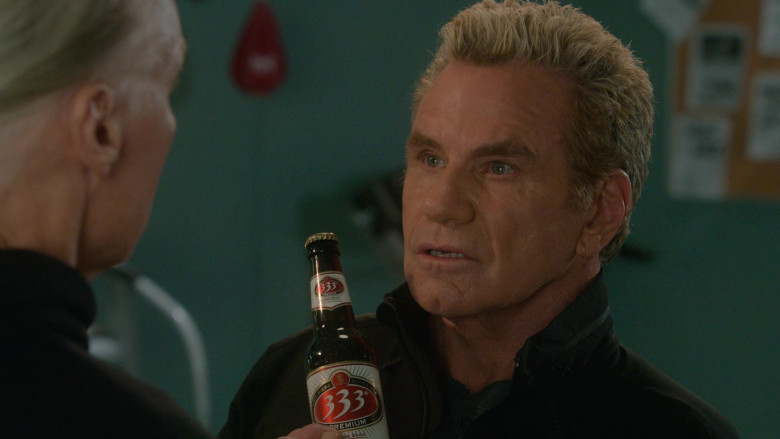 Sabeco 333 Premium Export Beer Bottles Held by Martin Kove as John Kreese in Cobra Kai S04E07 Minefields (2)