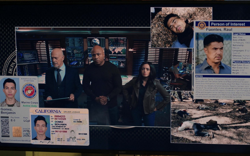 Sony TV in NCIS Los Angeles S13E08 A Land of Wolves (2022)